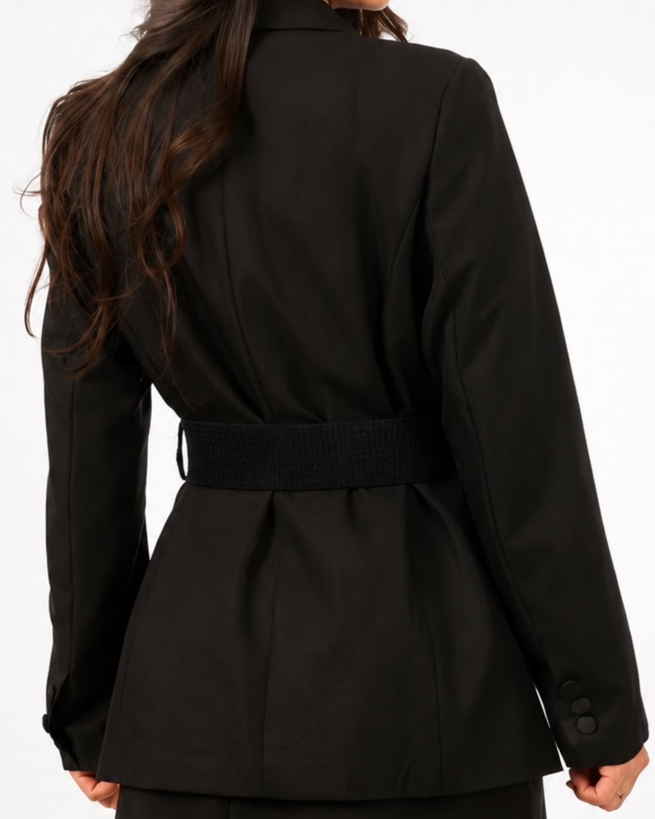 Blazer Alfaiataria com Cinto Preto