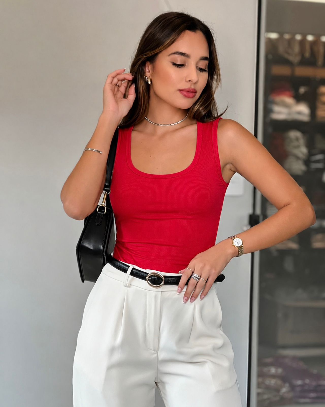 Regata básica feminina Vermelha