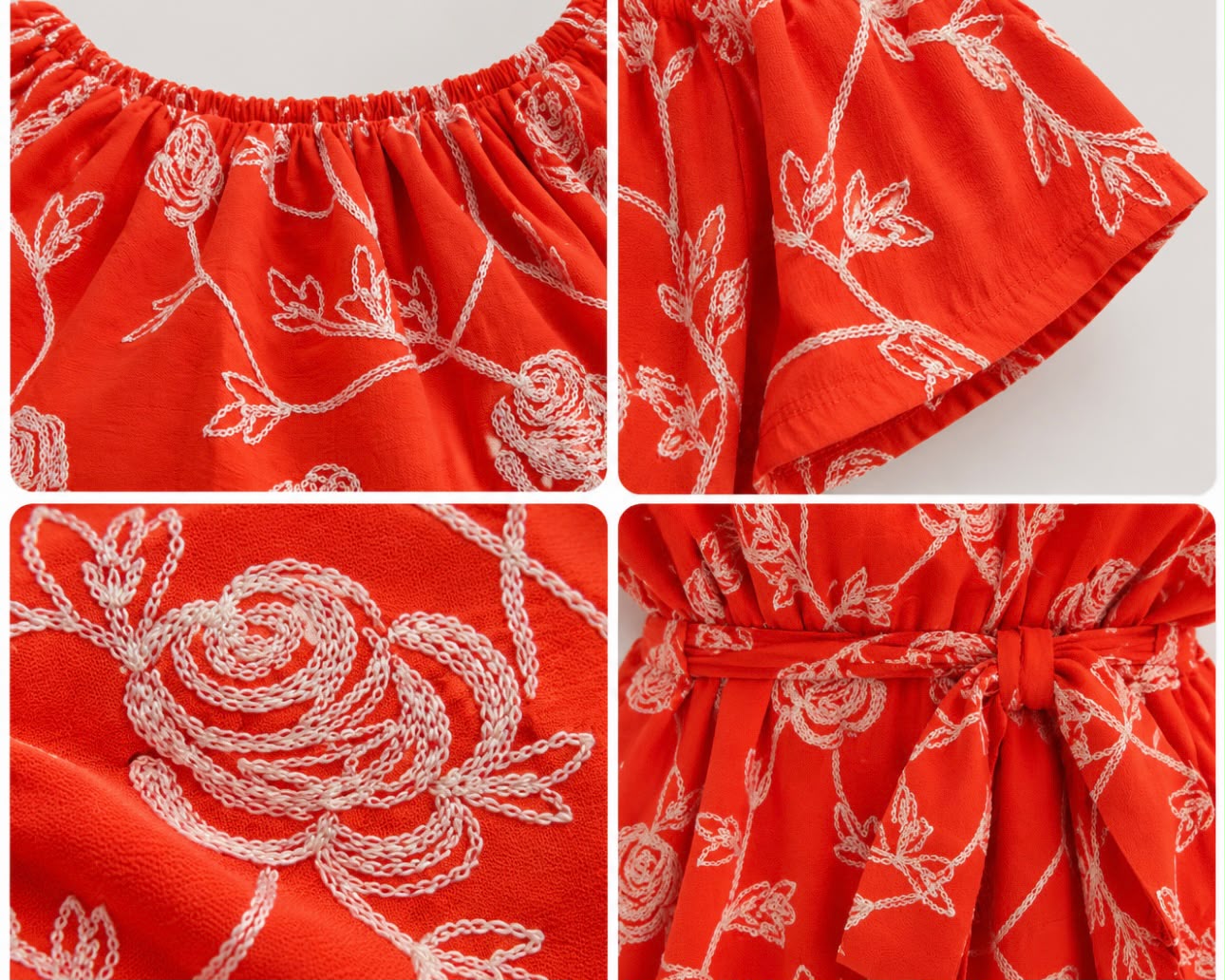 Vestido bordado 4048 Laranja