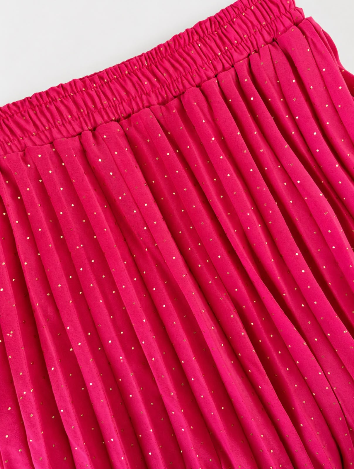 Saia Plissada com Brilho pink