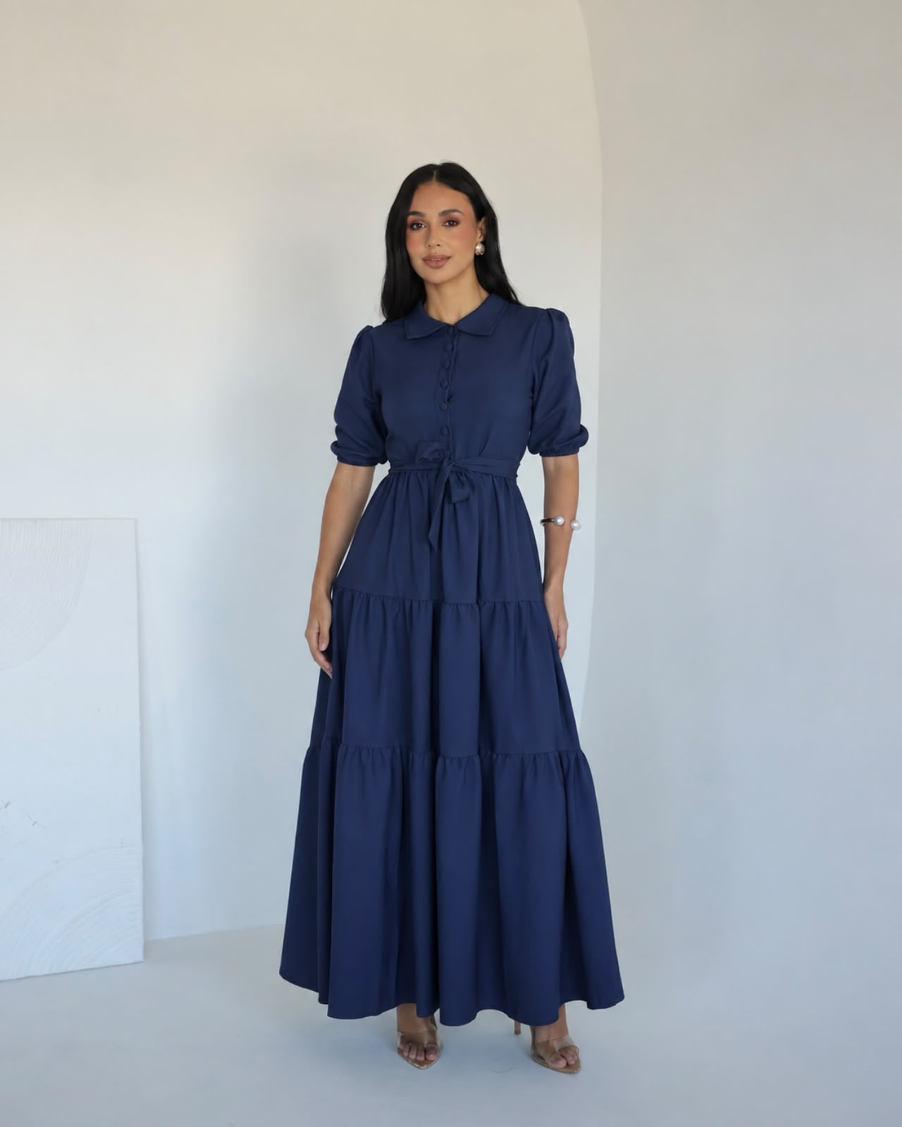 Vestido Longo três Marias Azul