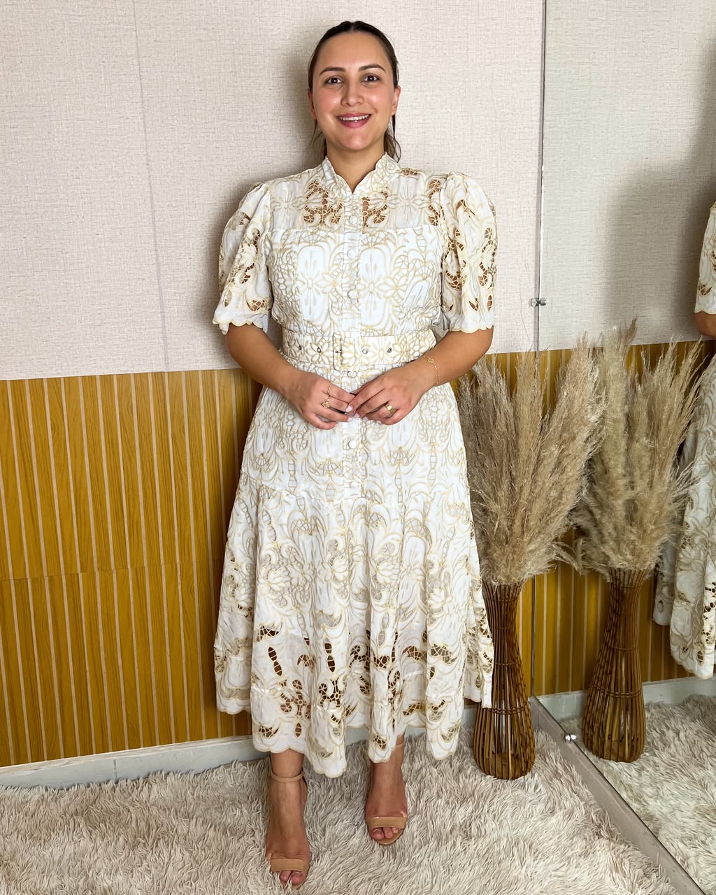 Vestido Midi Lese manga Princesa